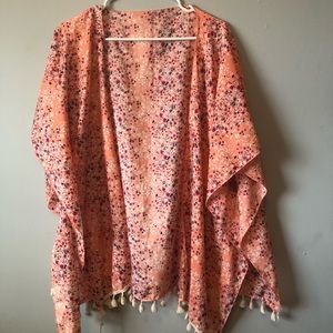 Pink, floral kimono bought from local boutique.